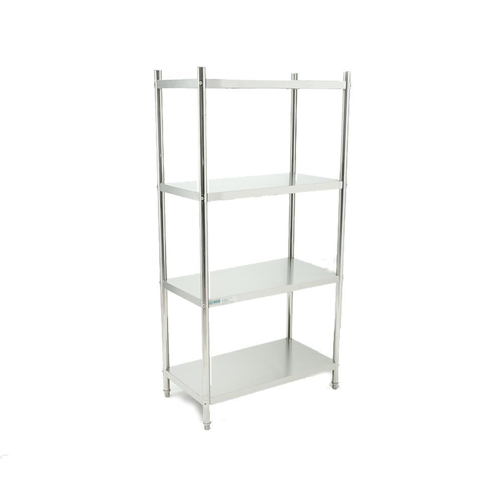 Anaquel Liso De Acero Inoxidable Con 4 Entrepaños Migsa BN-R02/90