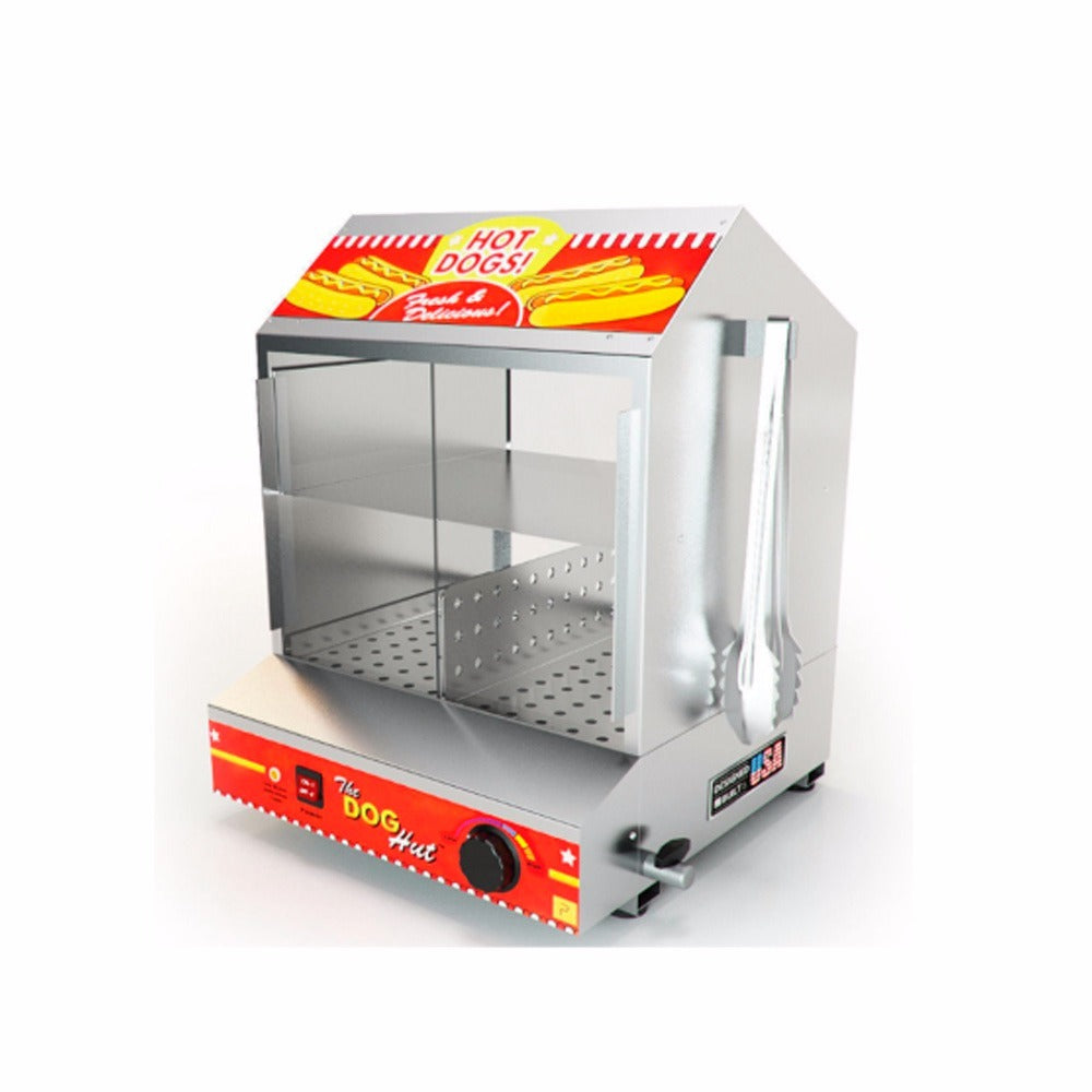 Cocedor De Salchichas Y Calentador De Pan A Vapor Tipo Casita 1,200W 120V Migsa HD-1200
