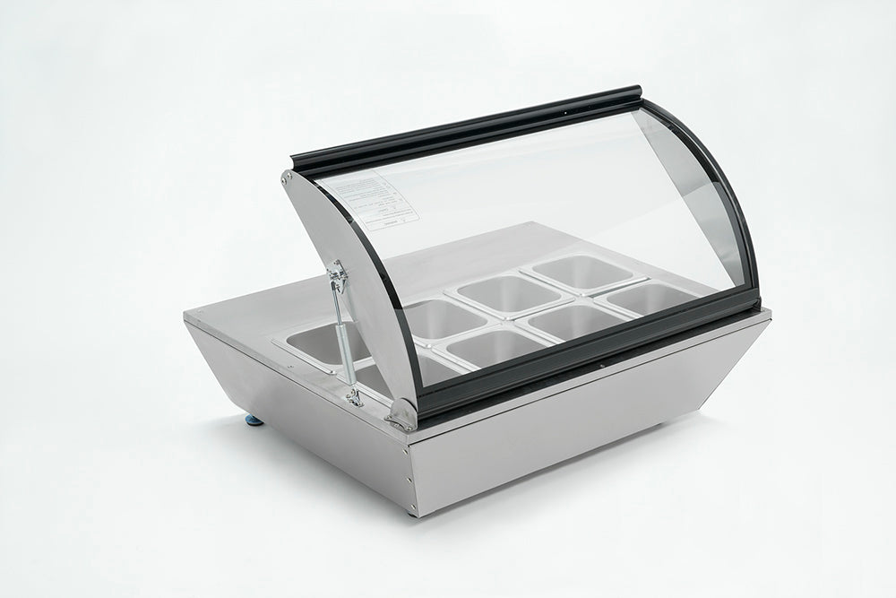 Base Refrigerada De 8 Insertos De Sobre Mesa Con Tapa 67 L 110V Migsa RTW-67L