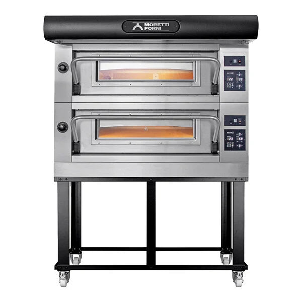 Moretti Forni Amalfi A C18 - Horno eléctrico de pizza de doble gaveta, 25 5/8" x 40"