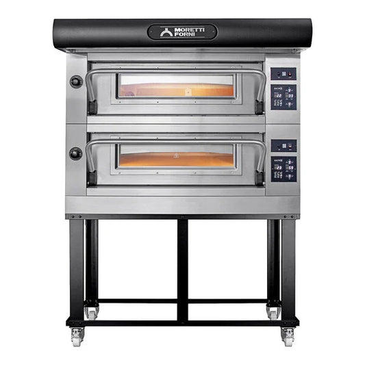 Moretti Forni Amalfi A C18 - Horno eléctrico de pizza de doble gaveta, 25 5/8" x 40"