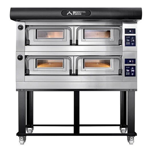 Moretti Forni P120E A - Horno eléctrico de pizza de doble gaveta, 25 3/16".