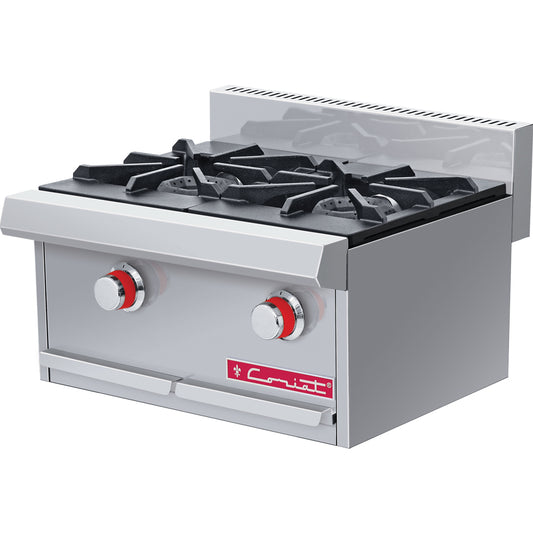 CORIAT PCH-2 DE MESA PETIT PREMIUM Parrilla PETIT a Gas con 2 Quemadores Octagonal Sólido en Hierro Fundido.