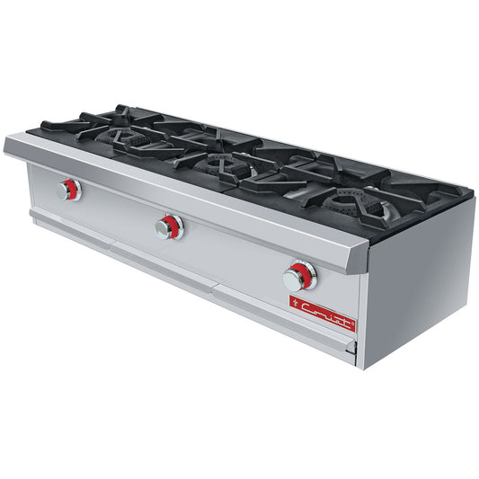 CORIAT PCH-3 DE MESA PETIT PREMIUN Parrilla PETIT a Gas con 3 Quemadores Octagonal Sólido en Hierro Fundido.