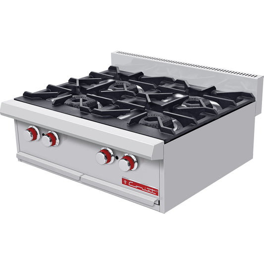 CORIAT PCV-4 DE MESA MASTER PREMIUM Parrilla a Gas de 4 Quemadores octagonales sólidos en hierro fundido.