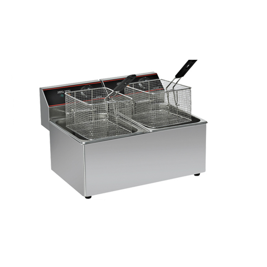 Freidora Electrica 2 Tinas De 4 L 1,500W 127V Migsa CKEF2LTS4