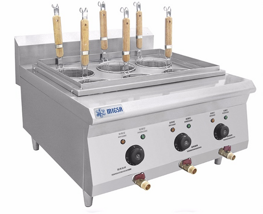 Cocedor De Pastas De 6 Canastillas 4.2 Kw 220V Migsa BN600-E605 por Migsa