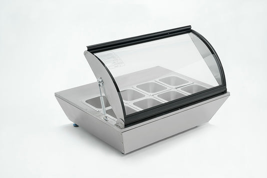 Base Refrigerada De 8 Insertos De Sobre Mesa Con Tapa 67 L 110V Migsa RTW-67L